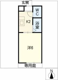 タウン亀城Ⅱ【1階】の間取り