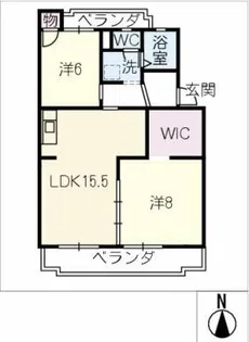 メゾンリリーベル【3階】の間取り