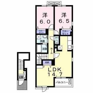 ノール・パルクヴェール【2階】の間取り