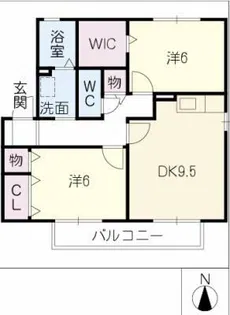 リバーサイドハイツ【2階】の間取り
