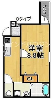 フジパレス中加賀屋Ⅱ番館【3階】の間取り