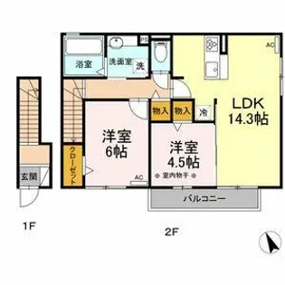 プリメーラ WEST【2階】の間取り