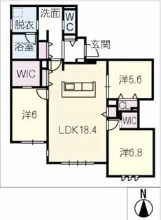 トリアスルミネ【1階】の間取り