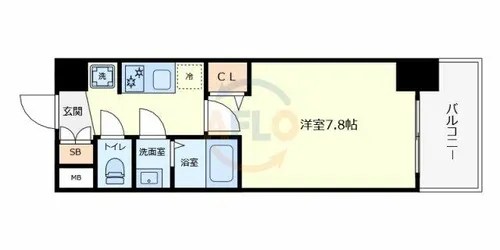 ソルテラス大阪BAY STATION SIDE【608号室】の間取り