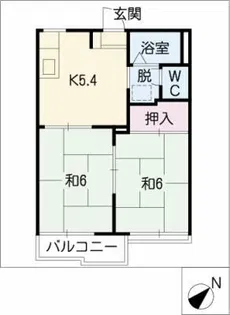 タウニィ白川【1階】の間取り