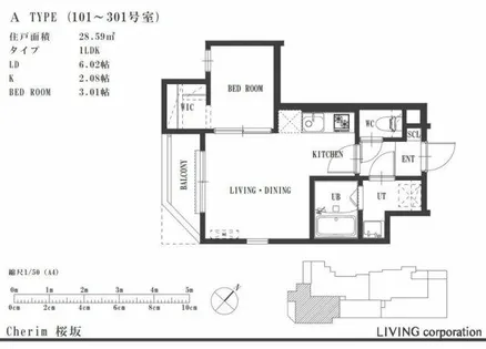 Cherim桜坂【1階】の間取り