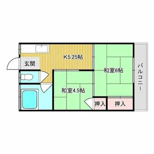 第1吉田文化【2階】の間取り