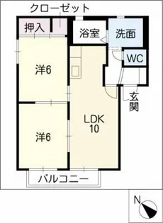 シャーメゾン住吉A【2階】の間取り