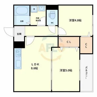 EIJU蒲生4丁目【2階】の間取り