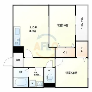 EIJU蒲生4丁目【1階】の間取り