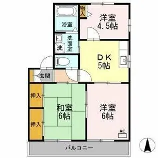 サンディアス B棟【2階】の間取り
