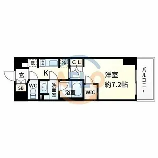 THE MUTUAL 江坂【8階】の間取り