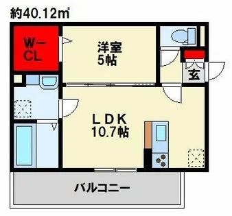 MER行事 A棟【305号室】の間取り