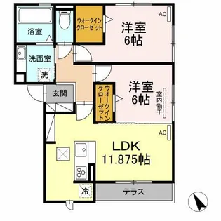 ルピナス悠【1階】の間取り