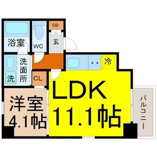 ベルルージュ名駅西【4階】の間取り