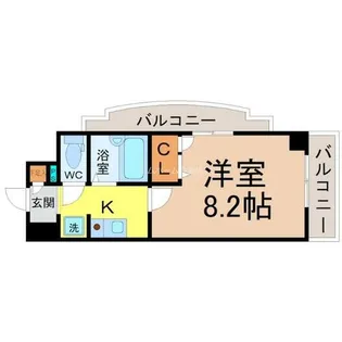 現代ハウス新栄【6階】の間取り