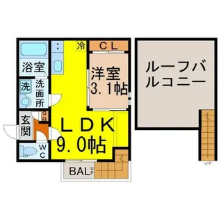 GRANDTIC平安通【2階】の間取り