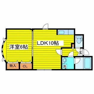システムコート北16条【2階】の間取り