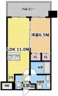 フェルム城北公園【6階】の間取り