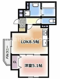 大阪府寝屋川市明和2丁目【アパート】の間取り