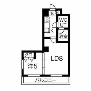 アリビオ千里豊津【5階】の間取り
