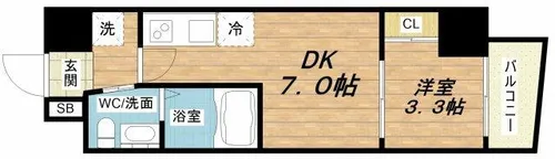 セレニテ本町グランデ【15階】の間取り