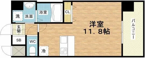 スプランディッド中之島WEST【6階】の間取り
