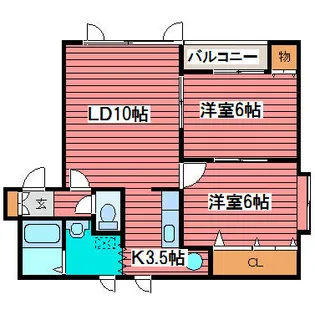 YSコート月寒【3階】の間取り