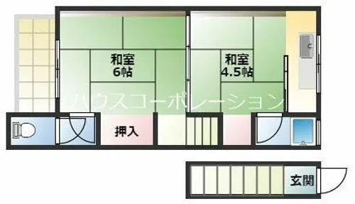 次屋2丁目文化【2階】の間取り
