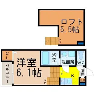 ジョイハーモニー南川町【1階】の間取り