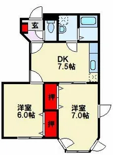 マ・メゾン鷺田A【101号室】の間取り
