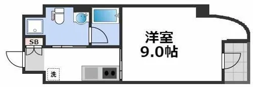 メゾニティクイーン阿波座【7階】の間取り