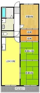 マンション長谷川【4階】の間取り
