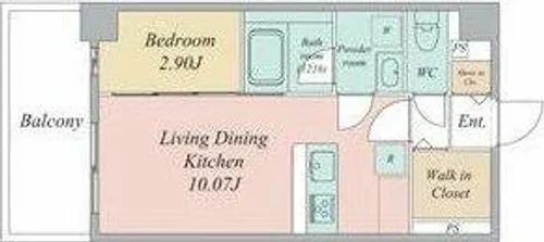 リシュドール堀田駅東【10階】の間取り