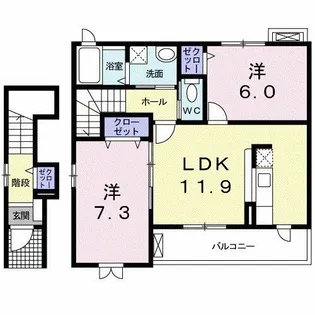 ベル・ブローテ【2階】の間取り