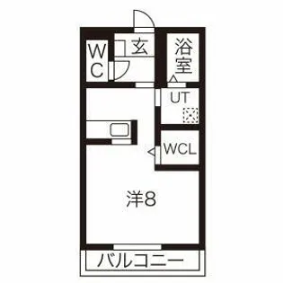 ジュネス八ツ面 D棟【105号室】の間取り