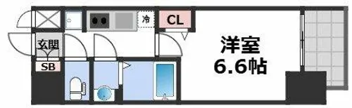 プレサンス立売堀ベルヴィル【10階】の間取り