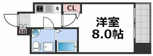 SERENiTE北浜【2階】の間取り