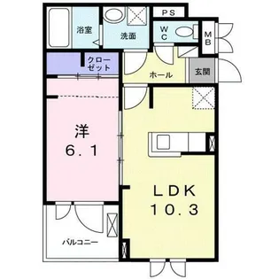 プログレス F Ⅰ番館【2階】の間取り