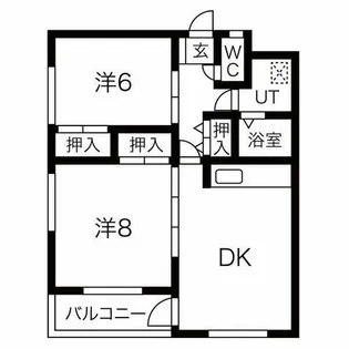 レインボービシュウ【201号室】の間取り