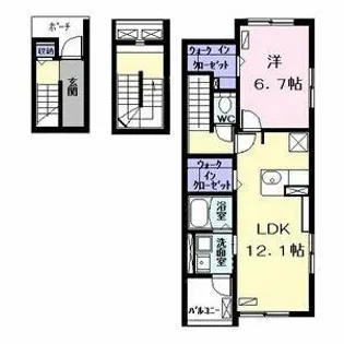 カーサ・ソラーレ【3階】の間取り