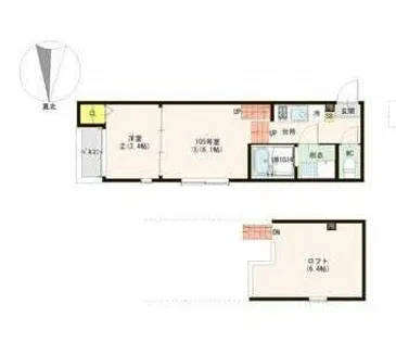 仮称)高畑五丁目Aコーポ【2階】の間取り