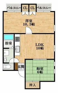 ラコートはびきの【3階】の間取り