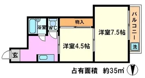 コーポひいらぎ【3階】の間取り
