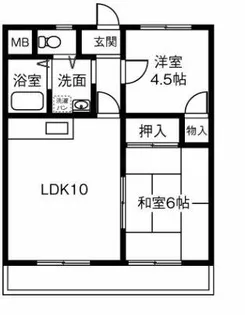 ドミールあかり301・302号室【302号室】の間取り