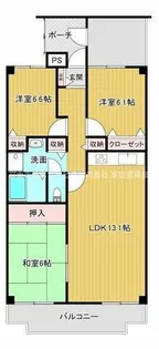 シティハイツ住之江弐号棟【5階】の間取り
