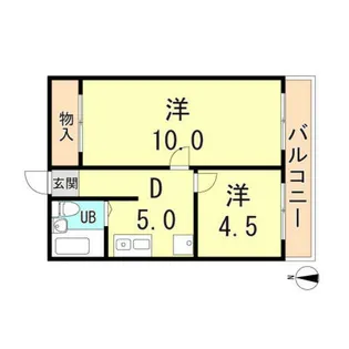 下沢ヤングハイツ【4階】の間取り