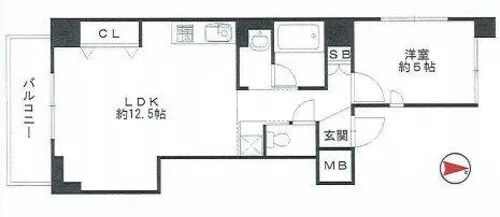 エルブ南船場【8階】の間取り