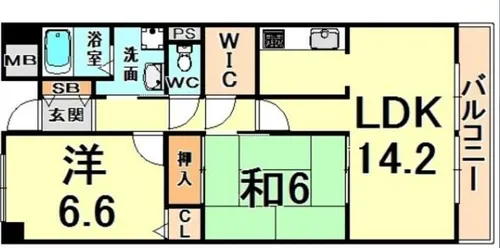 ヴィラ安堂寺2【4階】の間取り
