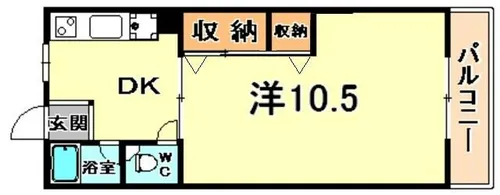 コーポ甲南【4階】の間取り